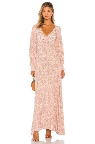 Free People Love Story Maxi Dress in Tea Combo from Revolve.com | Revolve Clothing (Global)