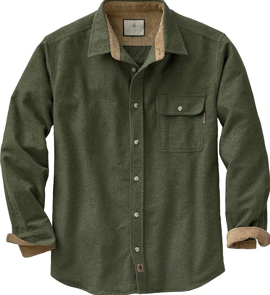 Legendary Whitetails Men's Buck Camp Flannel Plaid Shirt | Amazon (US)