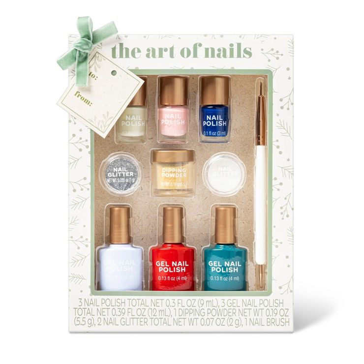 The Art of Nails Set - White, Red, Blue - 10pc | Target