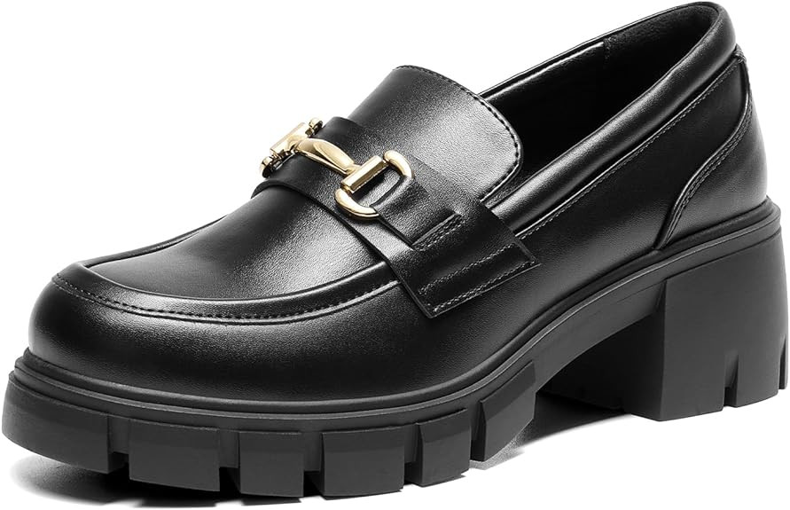 DREAM PAIRS Loafers for Women Platform Chunky Loafers Slip On Casual Shoes | Amazon (US)