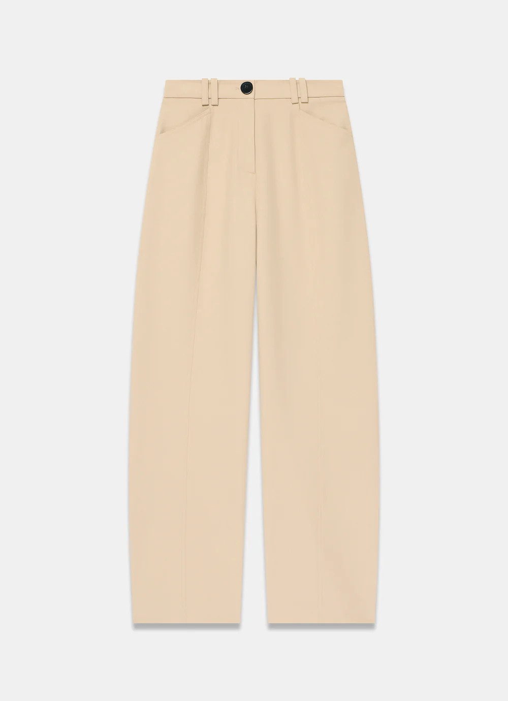 Neutral Tailored Barrel Leg Trousers | Mint Velvet - ROW