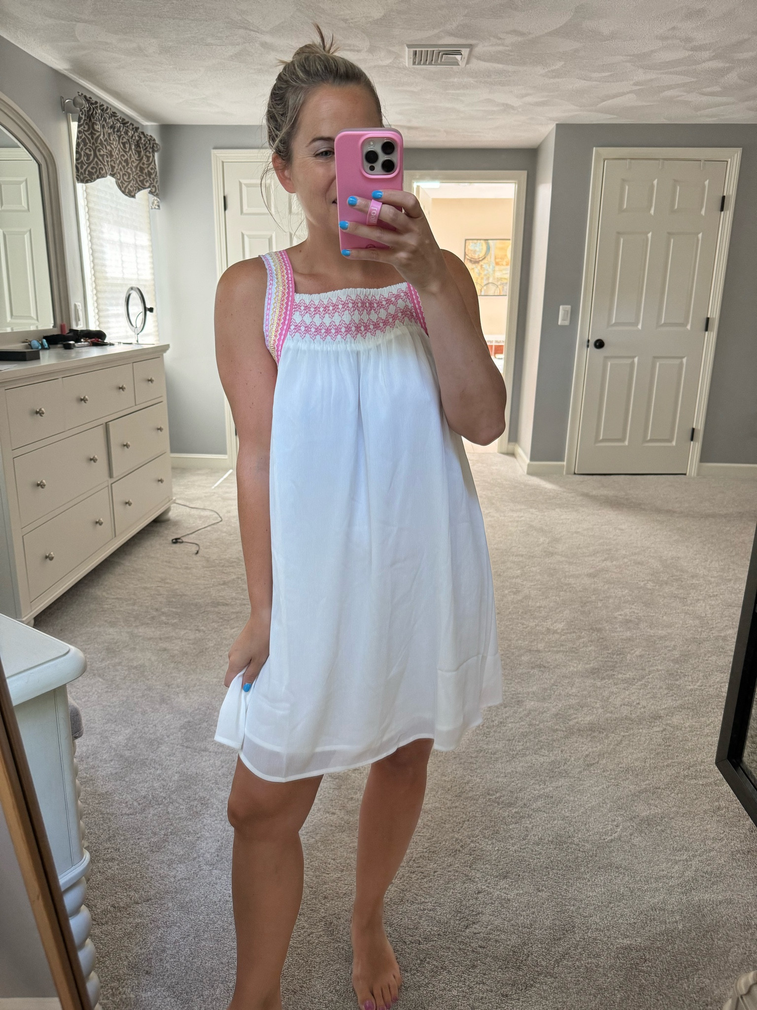 Pink lily dress, white dress, vacation dress, summer dress, date night dress, 
Wearing xs (size down!)


#LTKFindsUnder50 #LTKStyleTip #LTKSeasonal