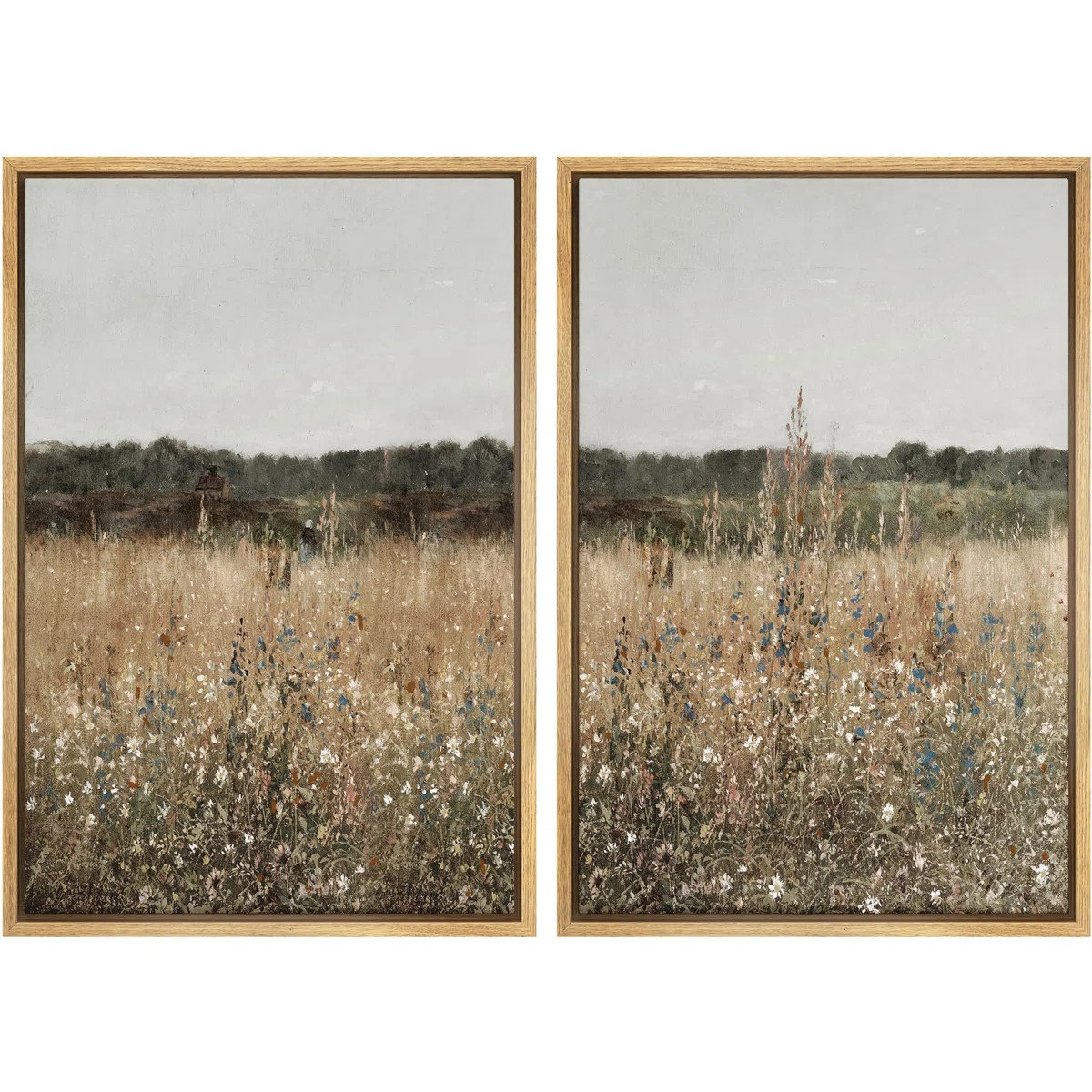 Wildflowers " Wildflower Elegance Soft Toned Floral Field With Rustic Charm Modern Art Wall Decor... | Wayfair North America