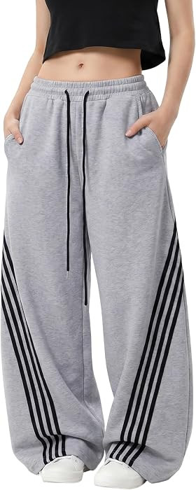 Women's Wide Leg Sweatpants Baggy Barrel Y2K Lounge Pants | Amazon (US)