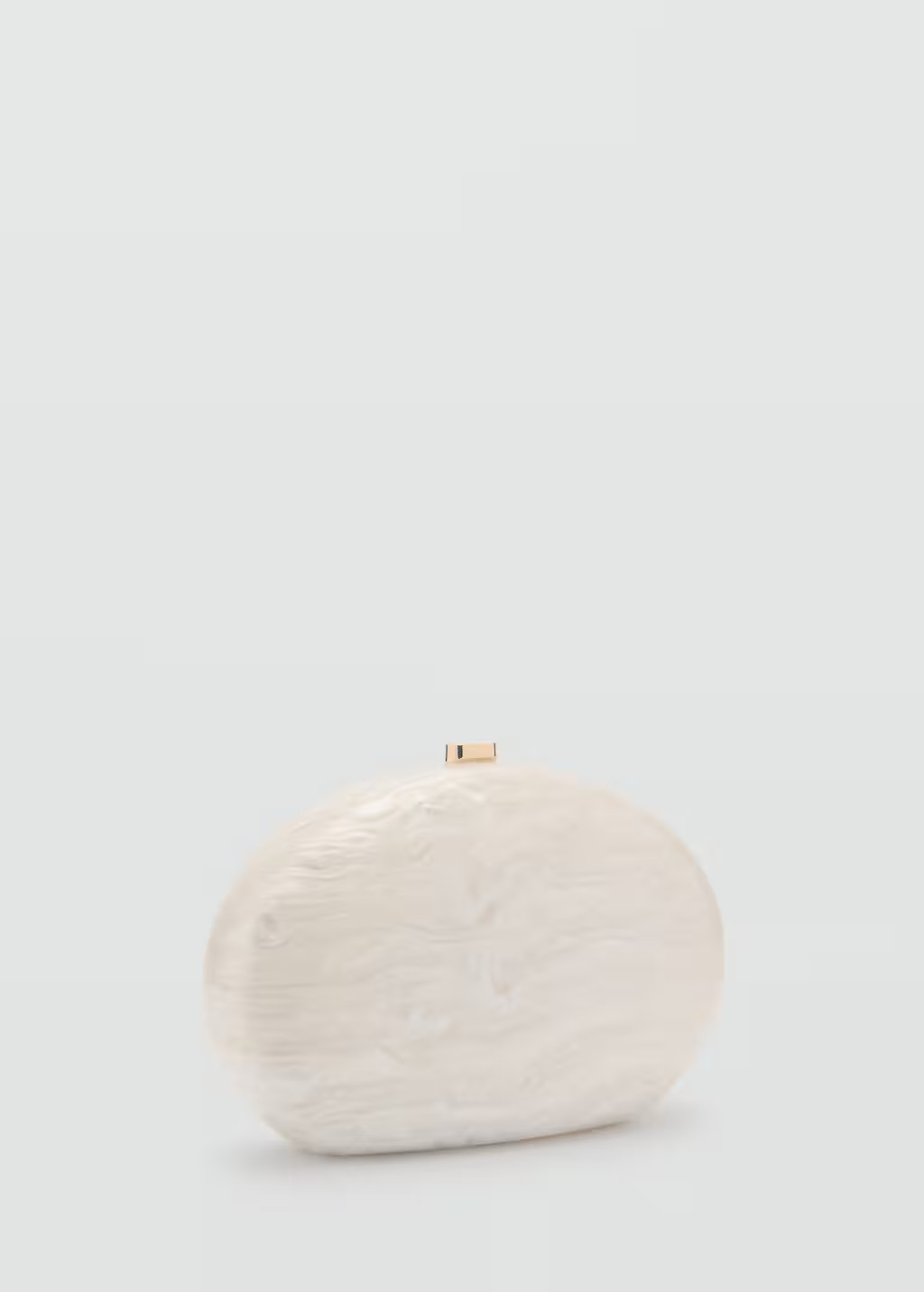 Oval clutch bag ivory white - Women - One size - MANGO | Mango (US/MX/AU)