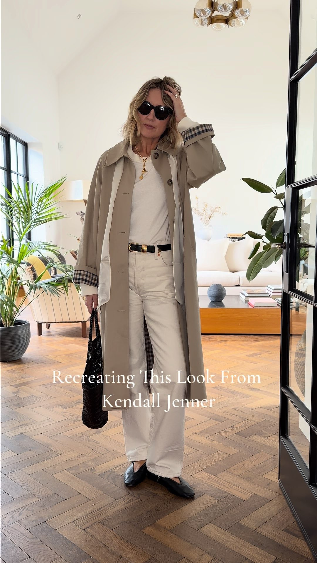 Recreating This Look From Kendall Jenner | Trench Coat | White Jeans | Leather Flats | Silk Scarf.  

 

#LTKuk #LTKspring #LTKeurope