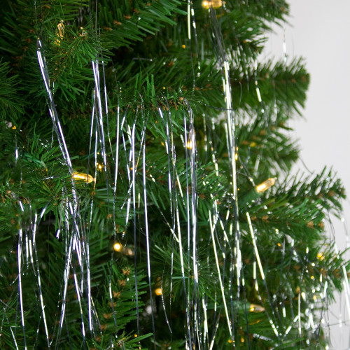 Silver Christmas Tinsel Icicle Strands - 18" - 1000ct | Christmas Central
