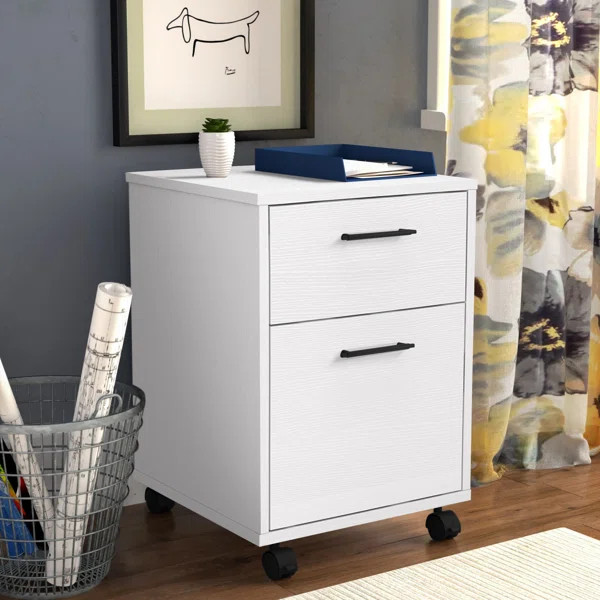 Veda 15.51'' Wide 2 -Drawer Mobile Vertical Filing Cabinet | Wayfair North America