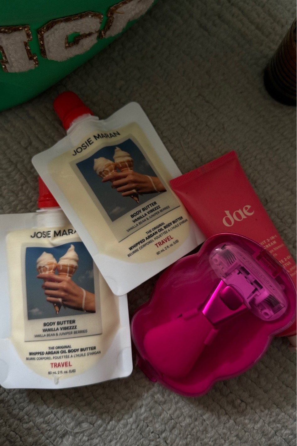 my go to travel essentials ~ Josie maran travel body butter, Athena club mini razor, das 3 in 1  styling cream 

#LTKStyleTip #LTKFindsUnder100 #LTKTravel