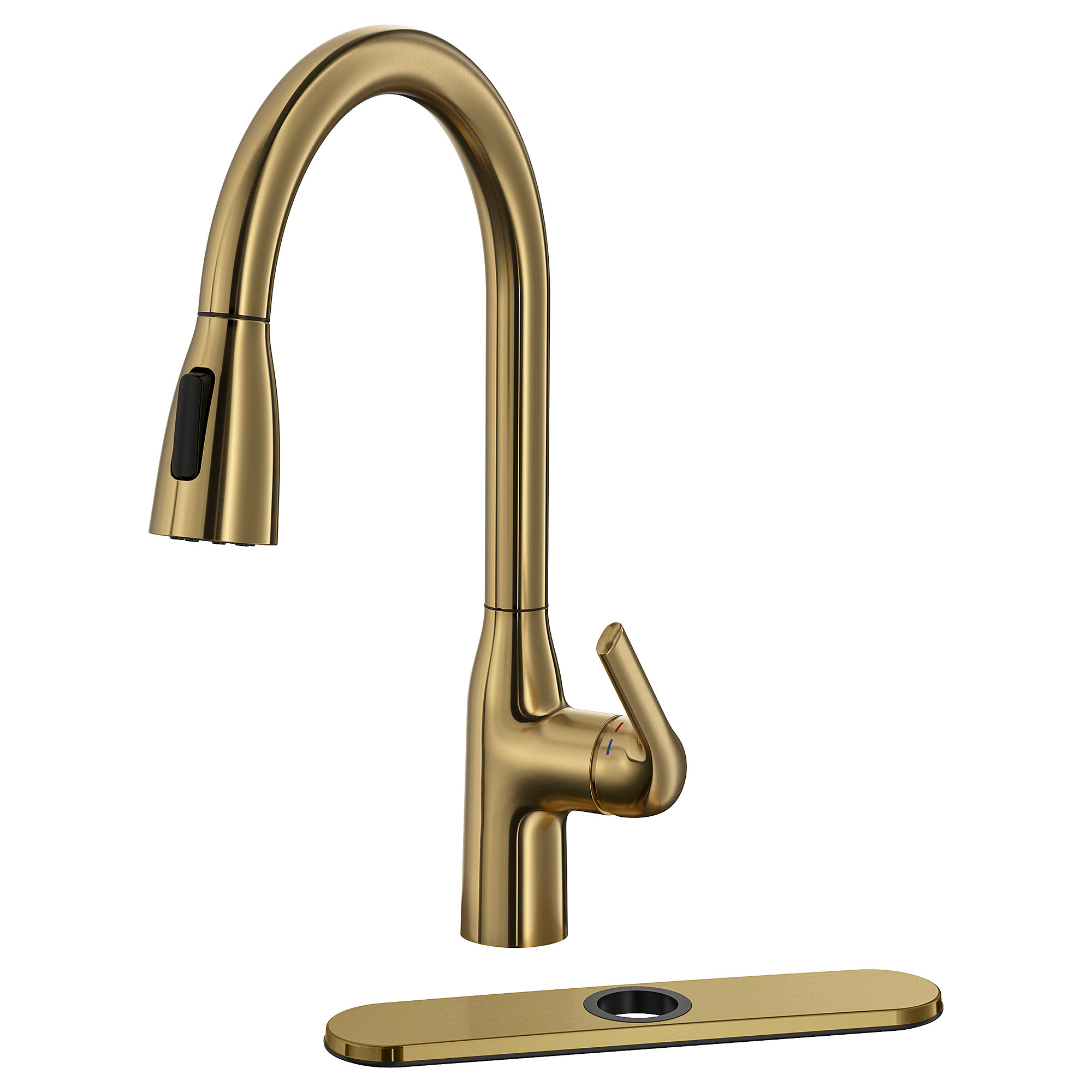 MACKSJÖN pull down kitchen faucet with spray, brass color  - IKEA | IKEA US