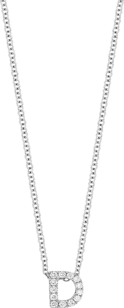 Diamond Pavé Initial Pendant Necklace | Nordstrom