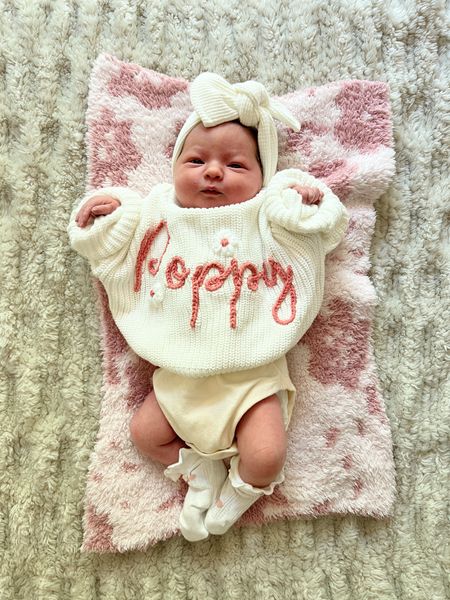 Sweater and bow linked 🎀 
Her first photo outfit at one day old 🩷☀️

#LTKbump #LTKkids #LTKbaby