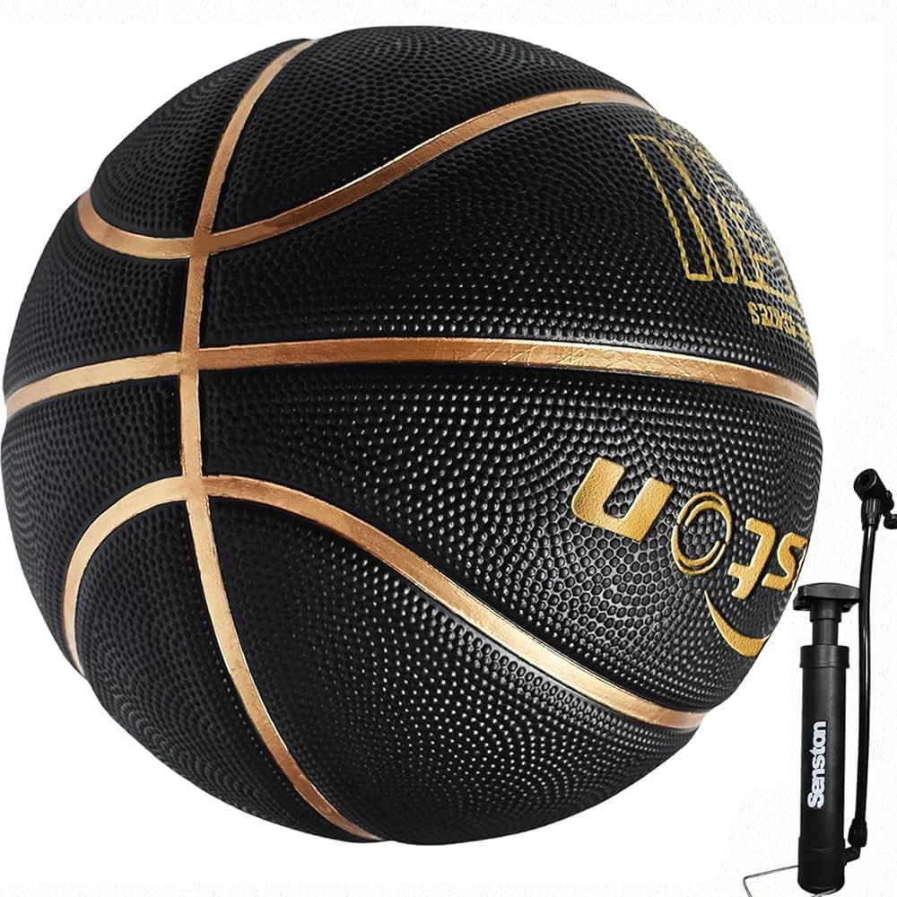 Senston 29.5'' Basketball Outdoor Indoor Rubber Basketball Ball Official Size 7 Basket Ball with ... | Amazon (US)