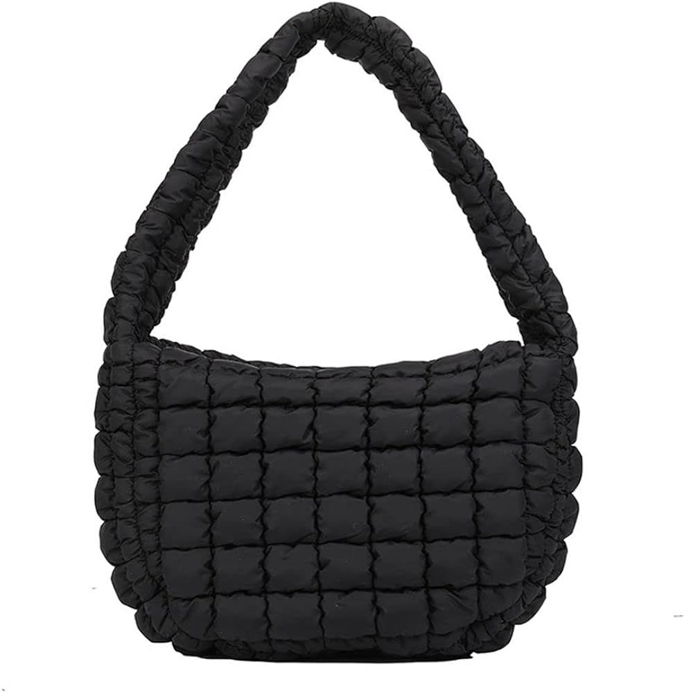 Gkidrpos Women's Quilted Handbag Nylon Puffer Shoulder Bag Soft Puffy Tote Bag Lightweight Padding U | Amazon (US)