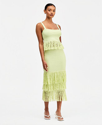 Women's Pull-On Tiered-Fringe Sweater Skirt | Macy's
