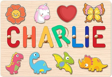 BeneCharm Name Puzzle for Kids Personalized, Valentines Day Gifts for Toddlers, First Birthday Gi... | Amazon (US)