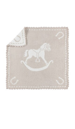 Barefoot Dreams Kids Cozychic Scalloped Baby Receiving Blanket in Grey. | Revolve Clothing (Global)