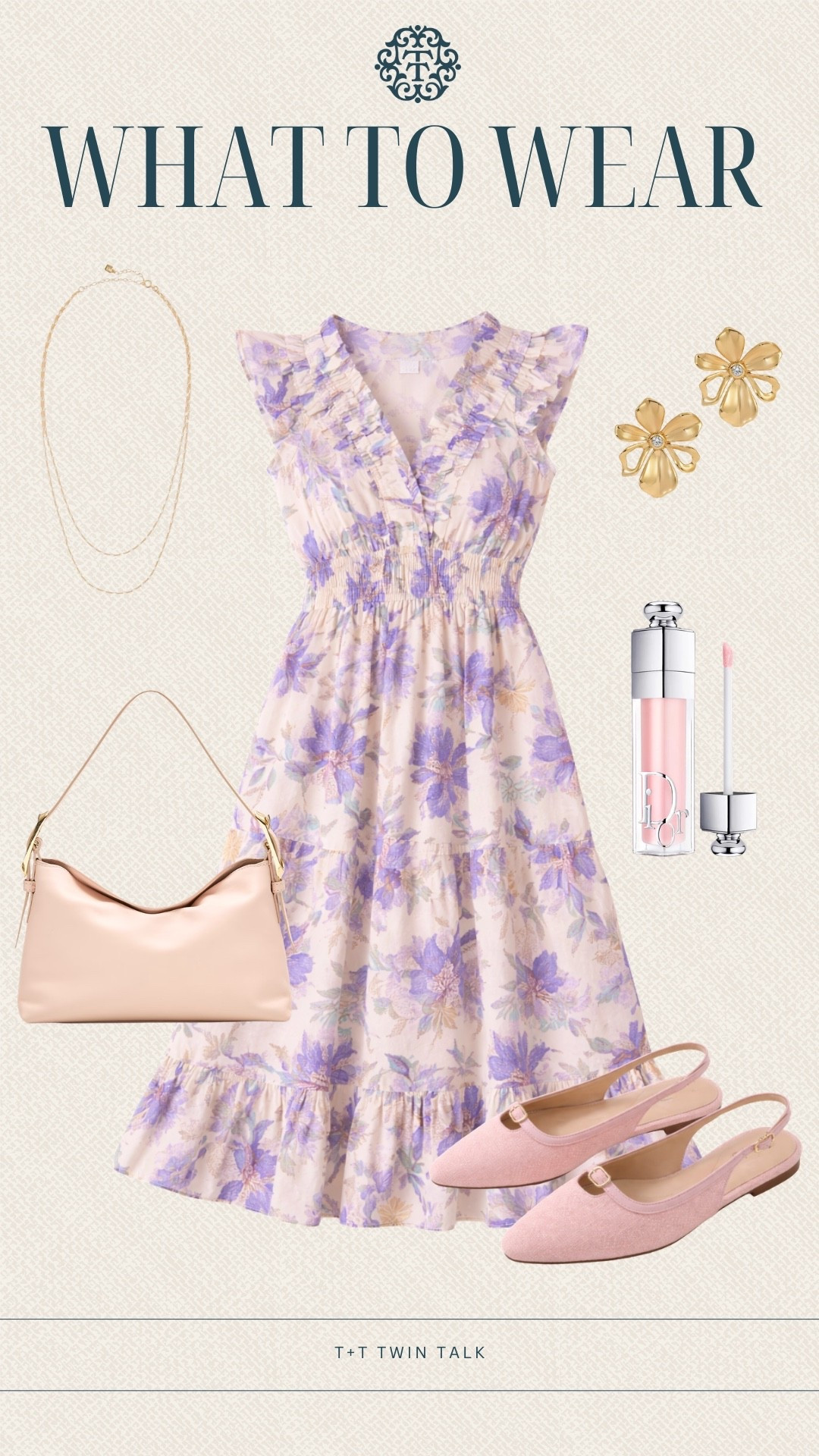 T+T, what to wear! This Nordstrom floral dress is such a fun pick for the season. Paired with Talbots flats and a J.Crew bag! This is perfect for a shower, brunch, or a spring event.

#LTKMidsize #LTKSeasonal #LTKOver40