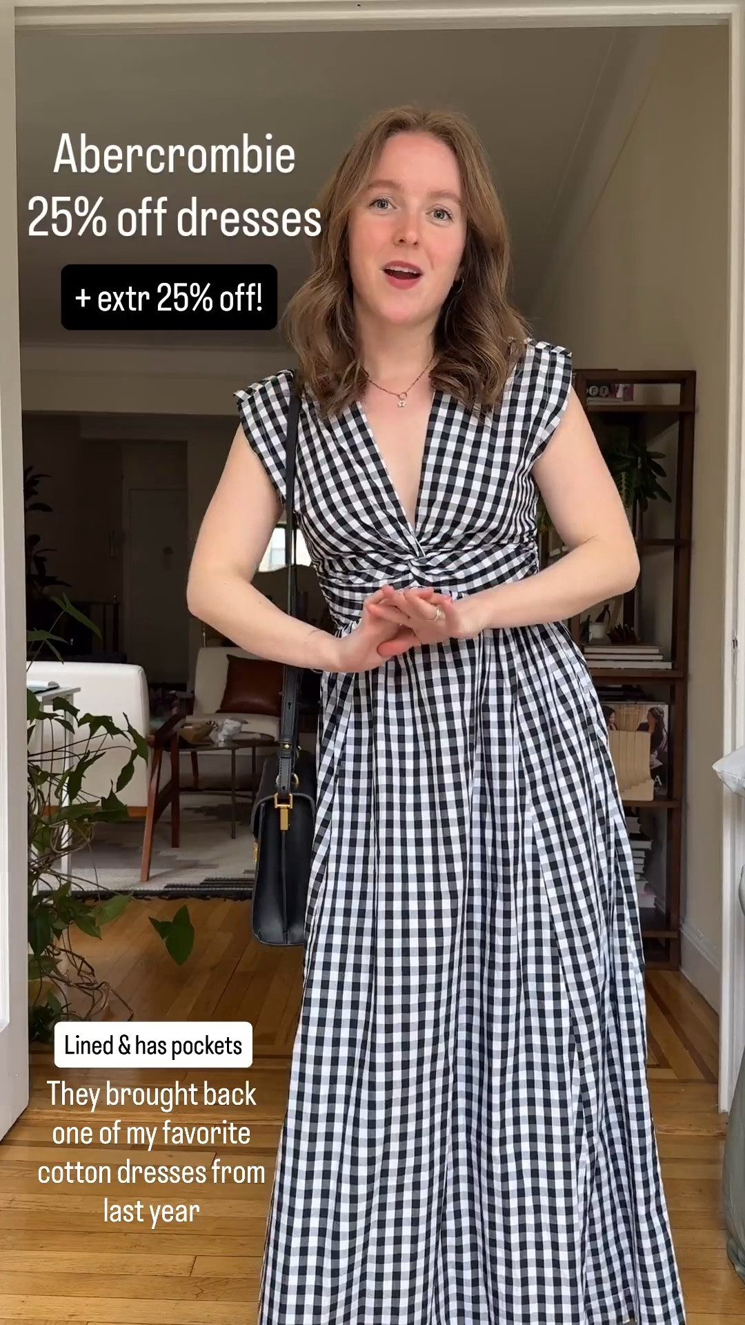 Abercrombie 25% off + 25% off stackable dress sale. Wearing xs regular I’m 5ft 2. Dress is cotton, lined & has pockets. Easter dress

#LTKSpringSale #LTKSaleAlert