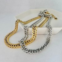 Statement Cuban Link Chain Necklace, Heavy Stainless Steel | Etsy (US)