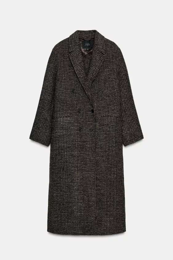 ZW COLLECTION PLAID COAT | Zara US