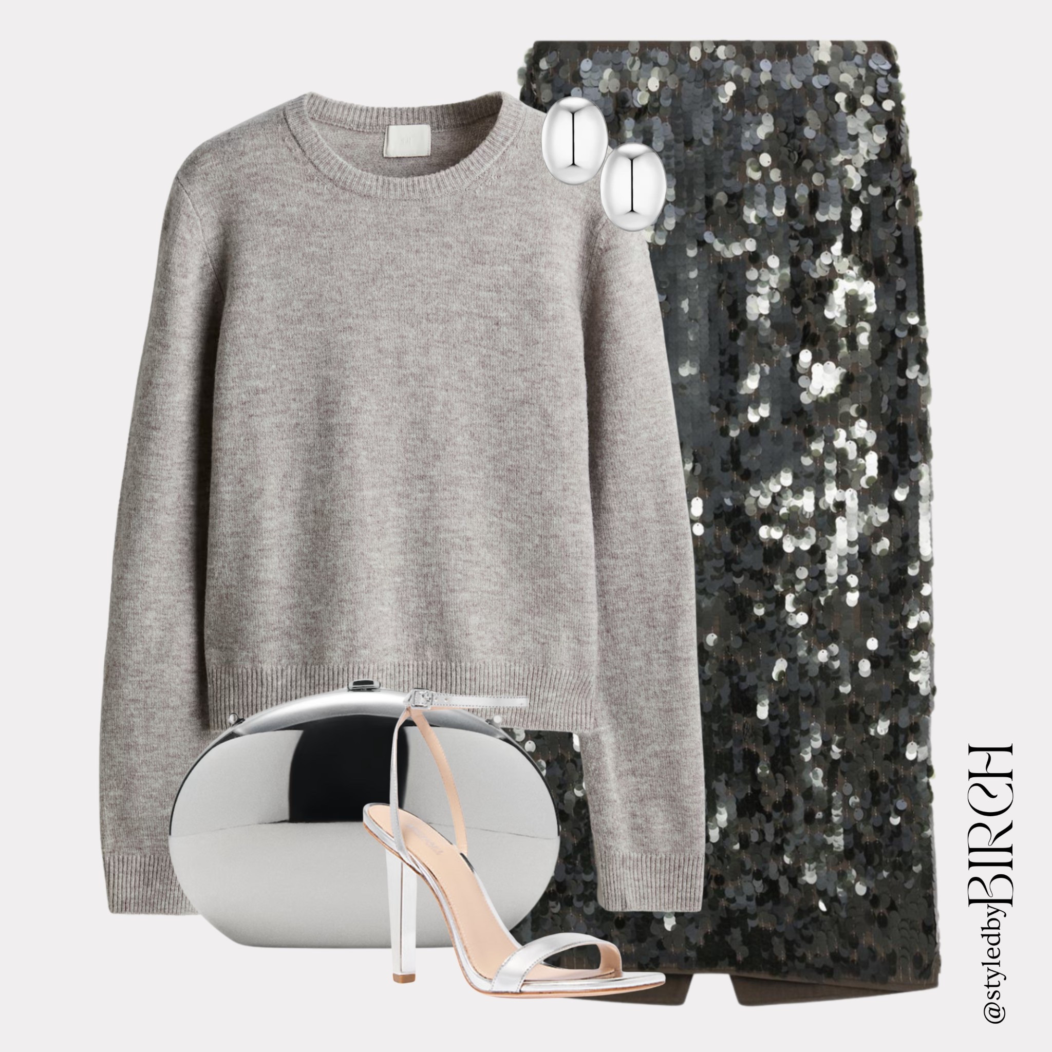 Anyone else completely lost track of the days and now just calling it Christmas Eve Eve Eve… or is that just me? 🎄

Tags 🏷️
Grey knit jumper, Black sequin midi skirt, Silver statement earrings, Silver oval clutch bag, Silver strappy heels

#LTKwinter #LTKfestive #LTKeurope