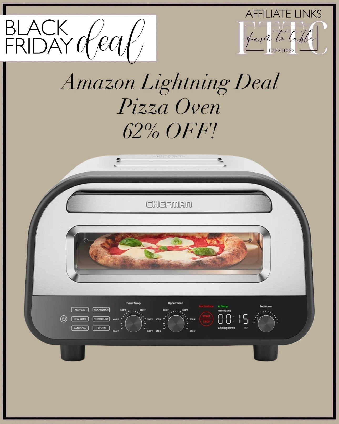 Amazon Lightning Deal – Pizza Oven 62% OFF

Follow @farmtotablecreations on Instagram for home styling, deals & daily finds.

This Amazon lightning deal is SO good — a countertop pizza oven that gives you that wood-fired look with crispy edges and melty centers in minutes. Perfect for family pizza nights, holiday entertaining, or gifting! And at 62% off, it’s one of the best kitchen deals this weekend.

#amazonhome #amazonfinds #blackfridaydeal #kitchengadgets #pizzaoven #holidaygifts #cookingequipmeny

#LTKHome #LTKCyberWeek #LTKSaleAlert
