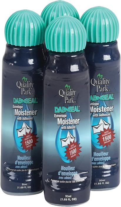 Quality Park Dab-N-Seal Envelope Moistener with Adhesive, 50ML Bottle, 4 Pack (46071) | Amazon (US)
