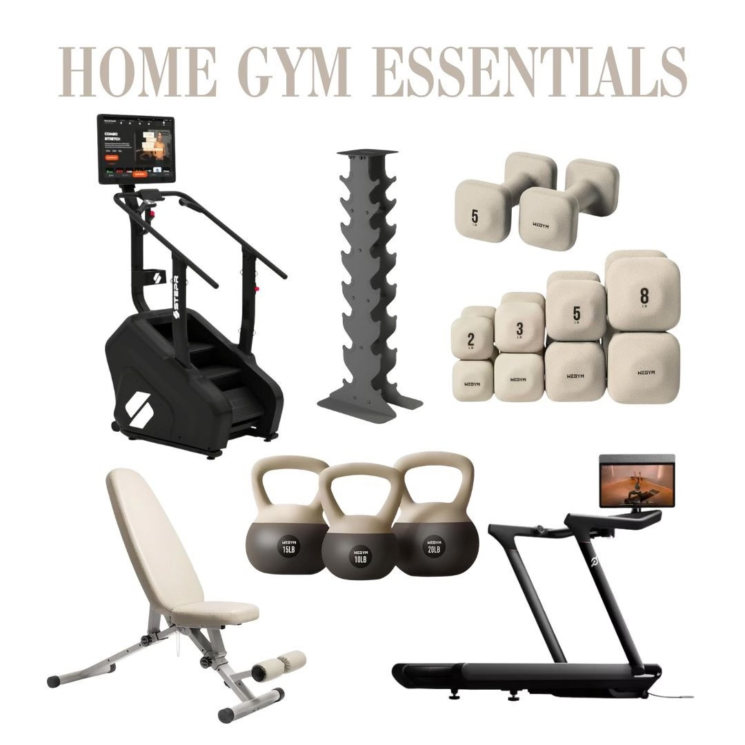 Home gym essentials that help you stay consistent without leaving the house, making it easier to fit workouts into everyday life.

#LTKOver40 #LTKmomlife #LTKActive