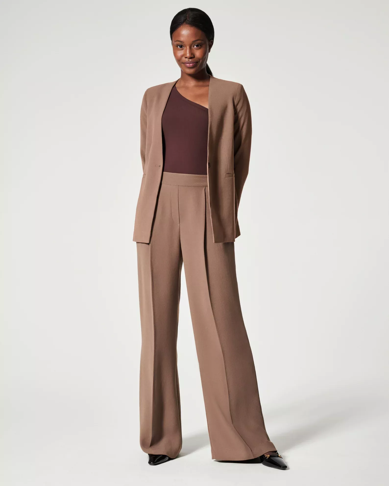 Stretch Crepe Pleated Wide Leg Pant curated on LTK