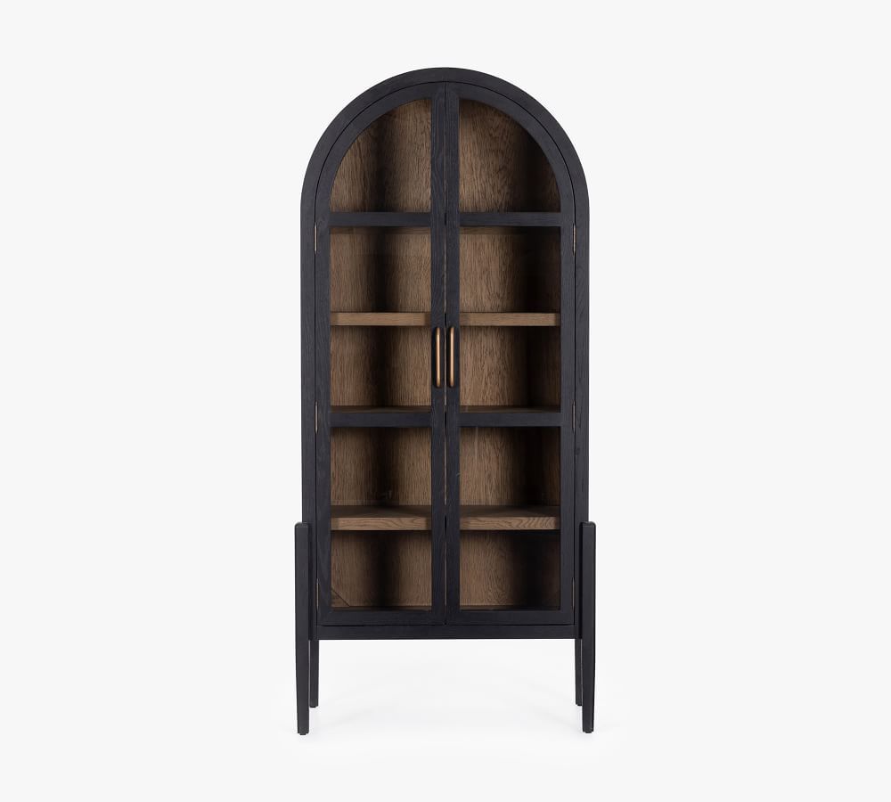 Scout 19 x 84&amp;quot; Display Cabinet, Matte Black | Pottery Barn (US)