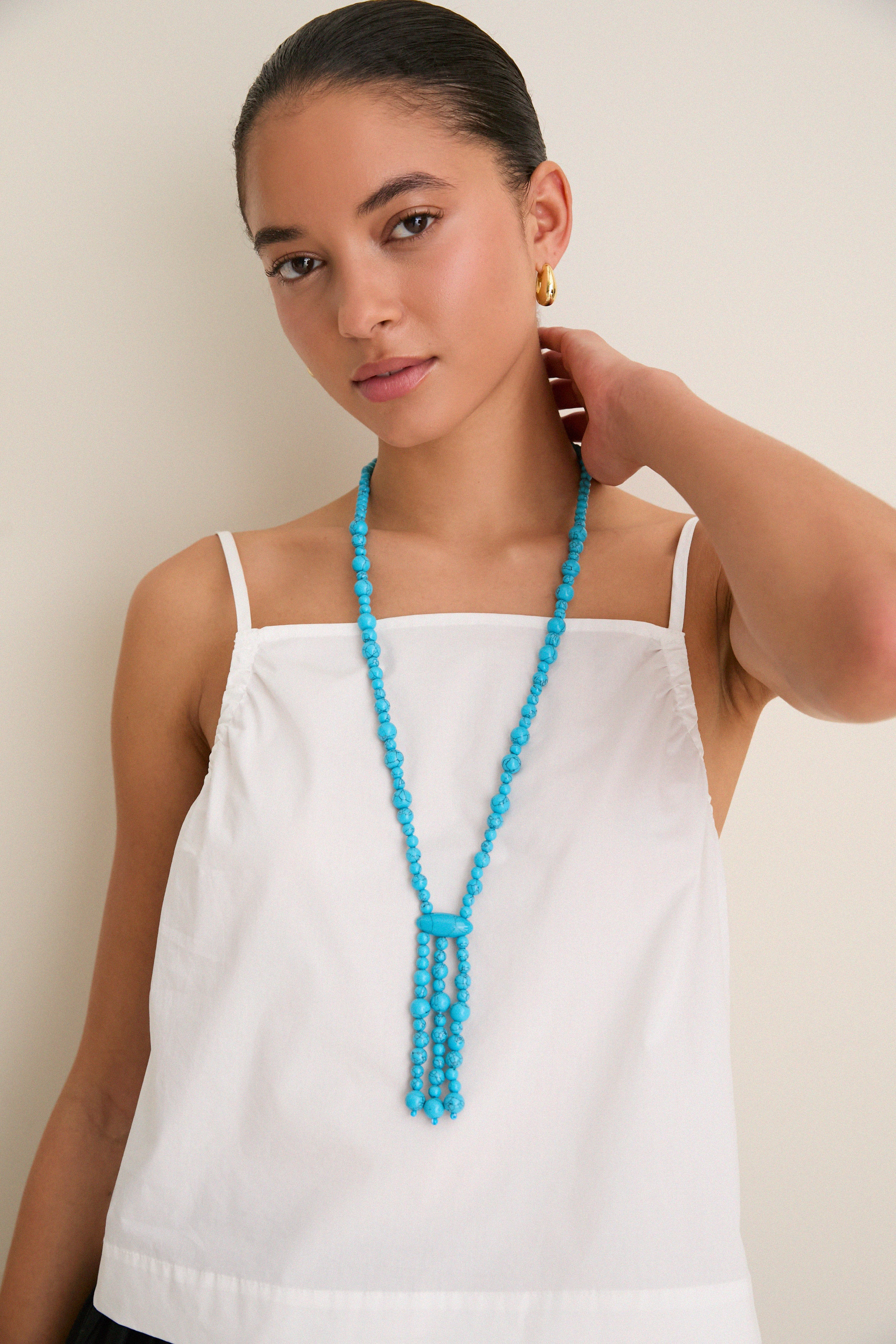 Turquoise Beaded Nelly Necklace | Tuckernuck (US)