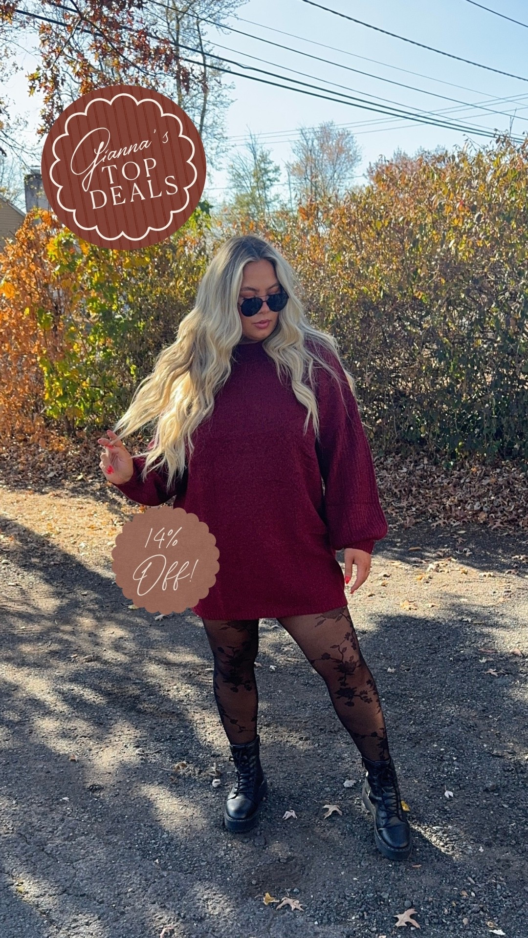GIANNAS TOP DEALS

XXL SWEATER DRESS
1X-2X TIGHTS
SHOES TTS

Amazon deals, top deals, daily deals, target deals, best deals, Black Friday deals, holiday outfits. 

#LTKCyberWeek #LTKootd #LTKHoliday