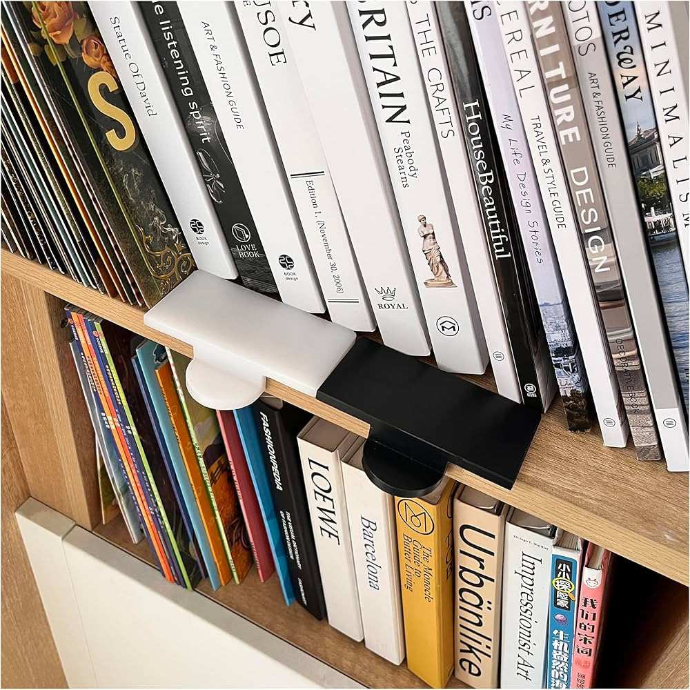 Bookshelf Organizer Tool Align Books A Spirit Level for Books Plastic Bookend Book Shelf Guide fo... | Amazon (US)
