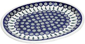 Blue Rose Polish Pottery Peacock Large Serving Platter | Amazon (US)