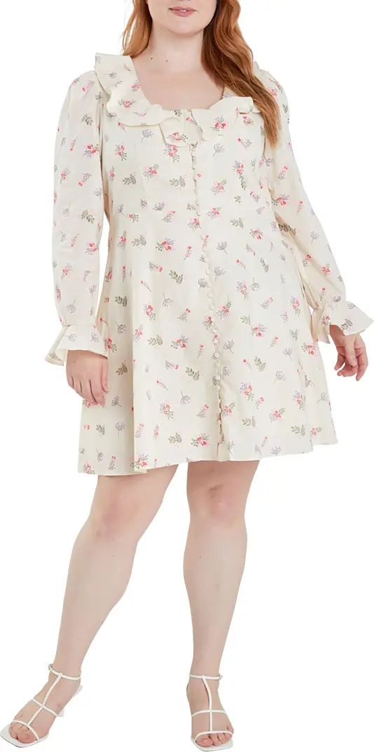 English Factory Floral Ruffle Long Sleeve Cotton Dress | Nordstrom | Nordstrom