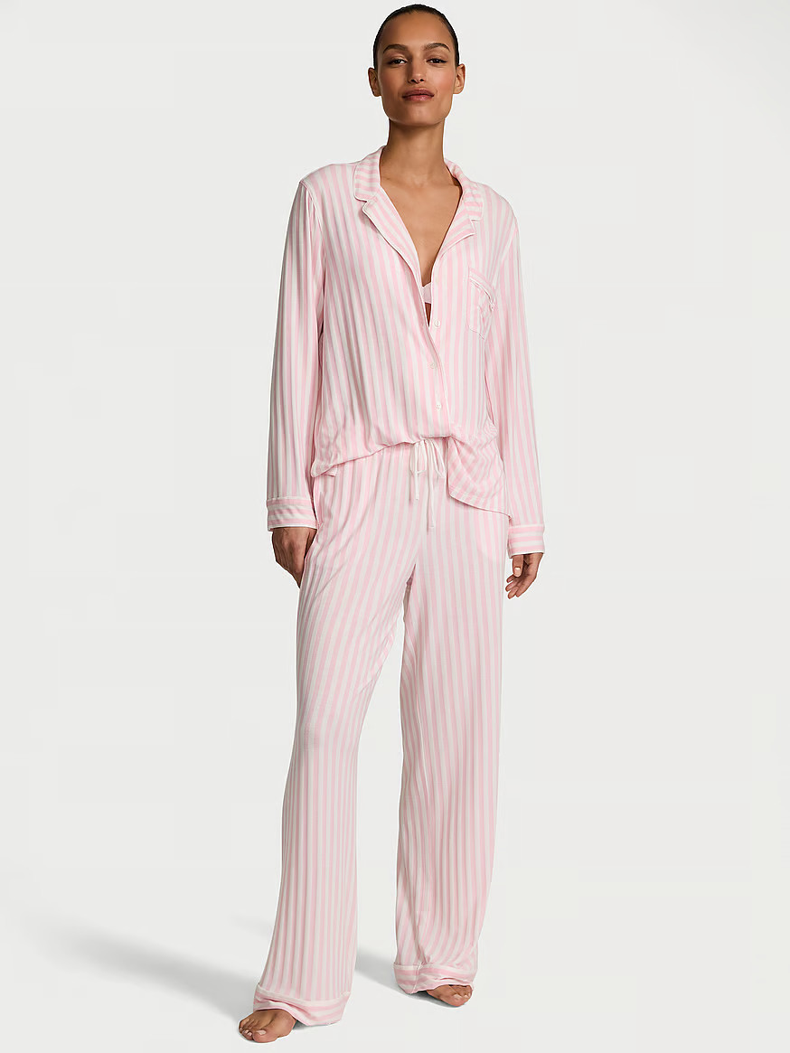 Buy Modal Soft Long Pajama Set, Black - Order Pajamas Sets online - Victoria's Secret US | Victoria's Secret (US / CA )