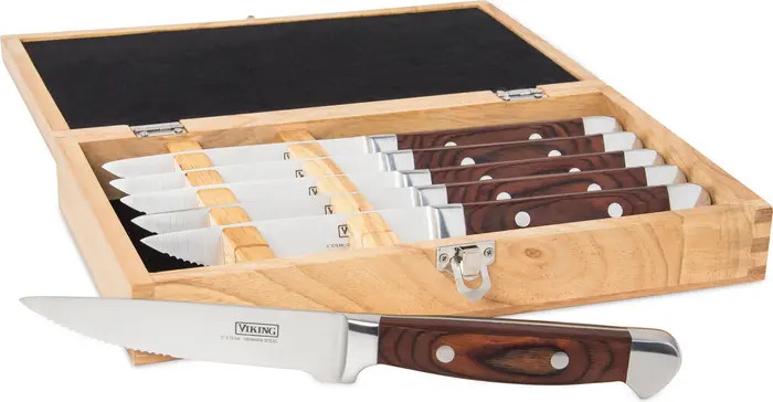 Steakhouse Pakka 6-Piece Wood Steak Knife Set | Nordstrom