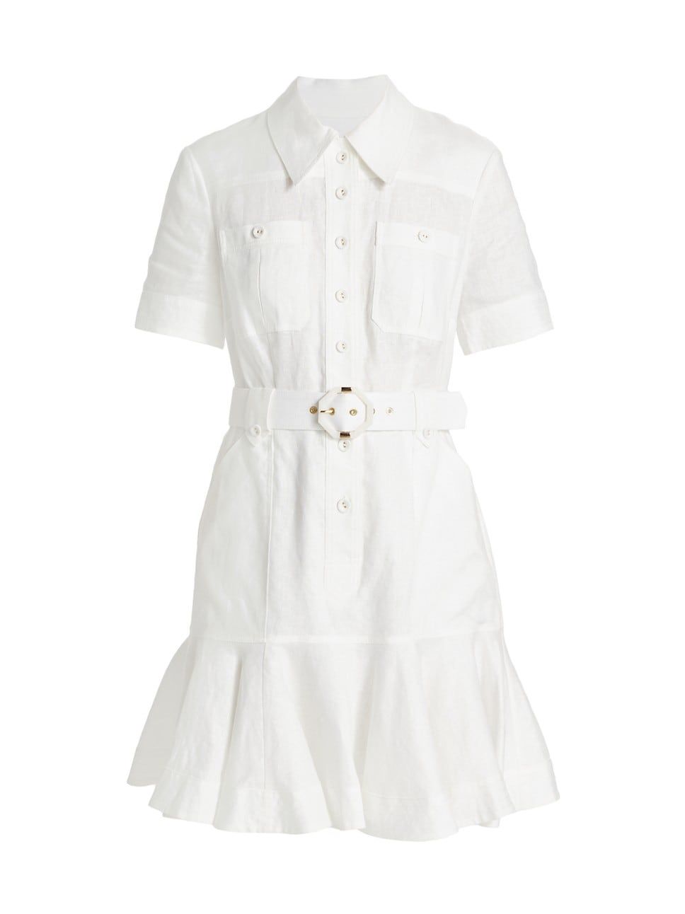 Tiggy Belted Linen Shirtdress | Saks Fifth Avenue