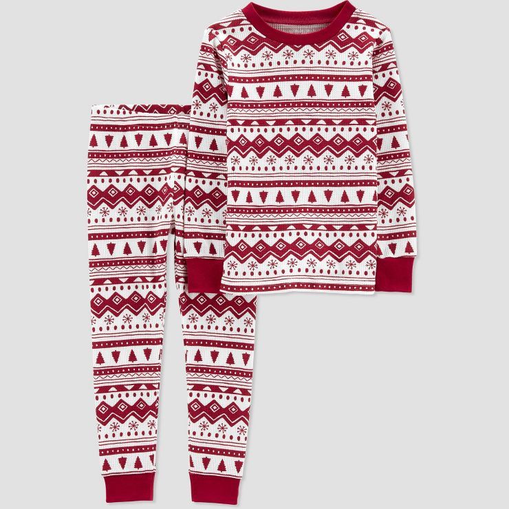 Carter's Just One You® Toddler Boys' 2pc Fair Isle Pajama Set - White | Target