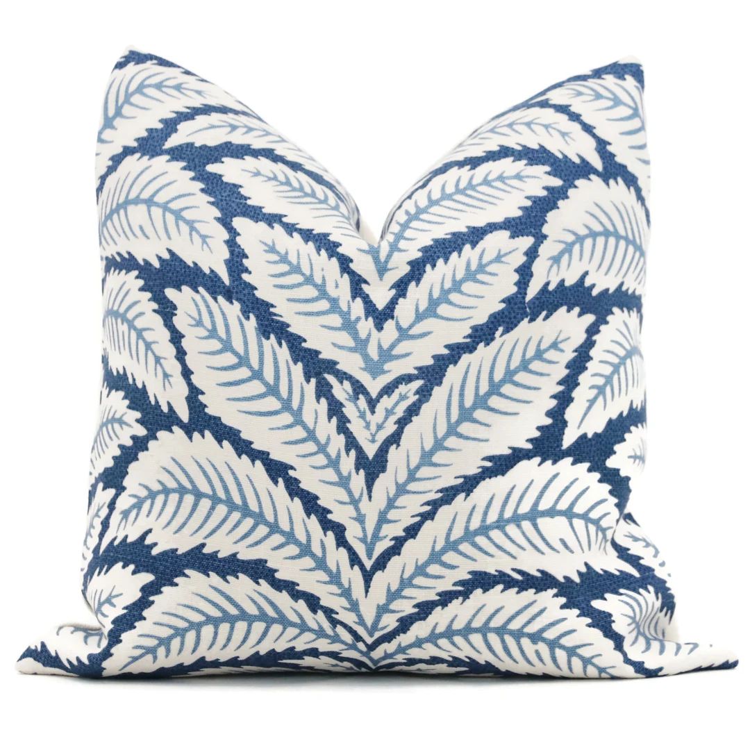 Indigo Blue Talavera Linen Pillow Cover by Brunschwig  & Fils  Decorative Pillow Cover 18x18, 20x... | Etsy (US)