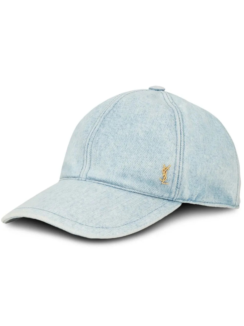 Saint Laurent logo-embroidered Denim Cap - Farfetch | Farfetch Global