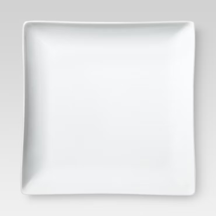 11" Porcelain Square Dinner Plate White - Threshold™ | Target
