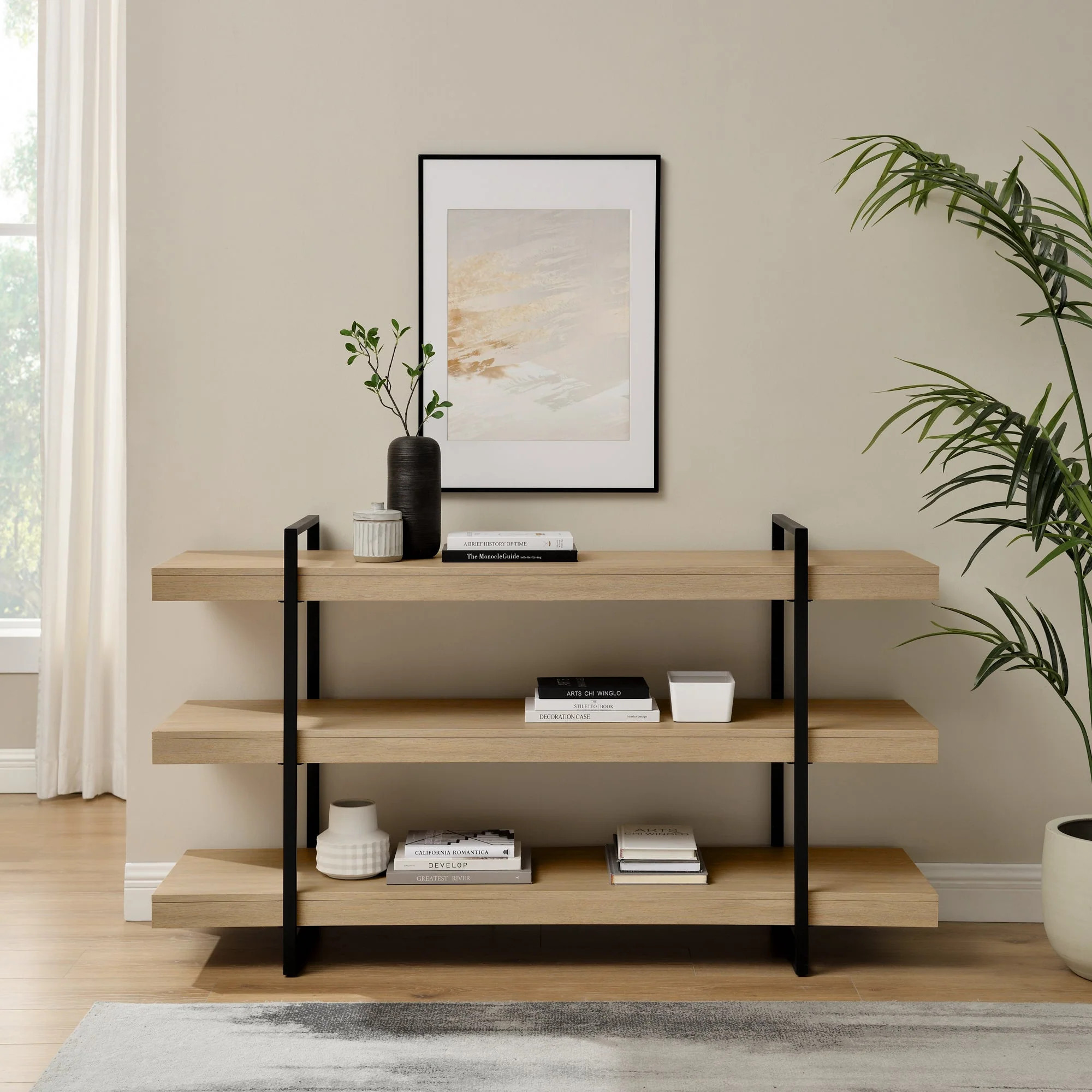 60" Modern Industrial Bookshelf | Walker Edison