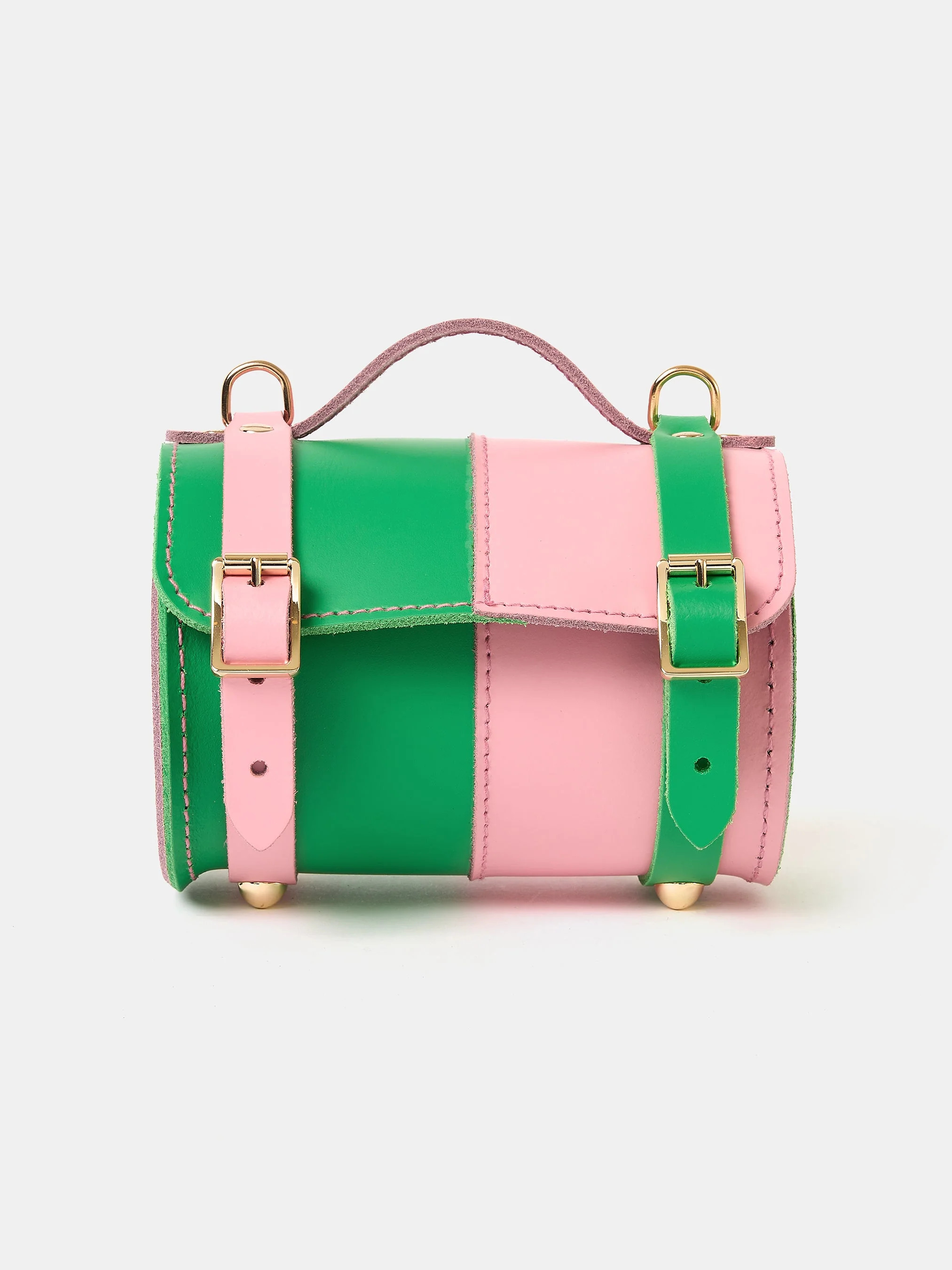 The Micro Bowls Bag - Wicked Green and Popular Pink | The Cambridge Satchel Company