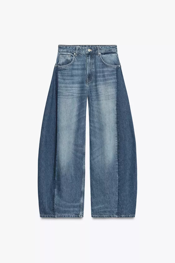 TRF OVERSIZE BALLOON HIGH WAIST JEANS | Zara US