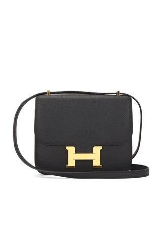 Hermes Epsom Mini Constance 18 Shoulder Bag in Black | FWRD 