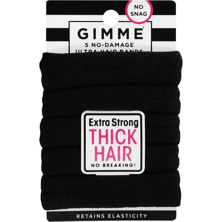Gimme Black Extra Strong Elastics for Thick Hair - Walmart.com | Walmart (US)