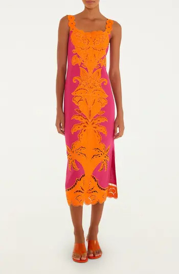 FARM Rio Cutwork Detail Linen Dress | Nordstrom | Nordstrom