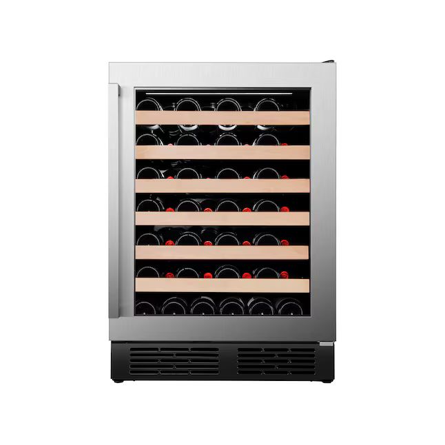 Hisense 23.4-in W 54-Bottle Capacity Stainless Steel Built-In /freestanding Wine Cooler | Lowe's